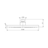 Phoenix Vivid Shower Rose 230mm Round Brushed Nickel